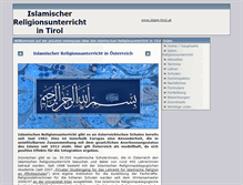 Tablet Screenshot of islam-tirol.at